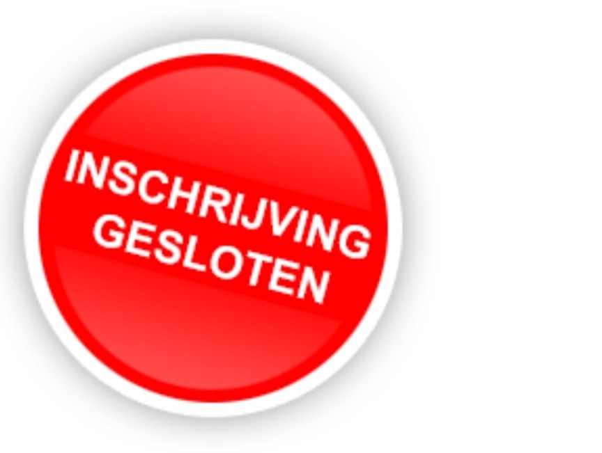 Inschrijving gesloten